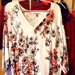 Roz & Ali Floral v-neck swester